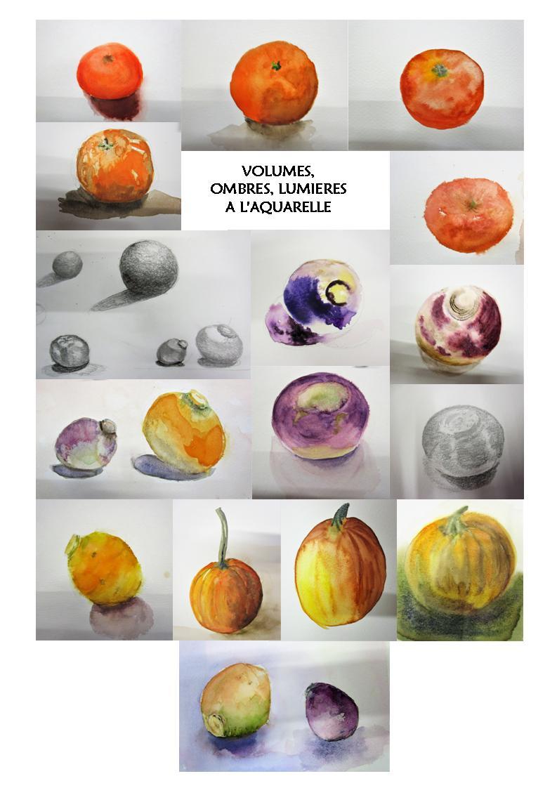 Volumes aquarelle